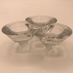 VTG Swedish Art Glass‎ DORRE 3 Candle Holder